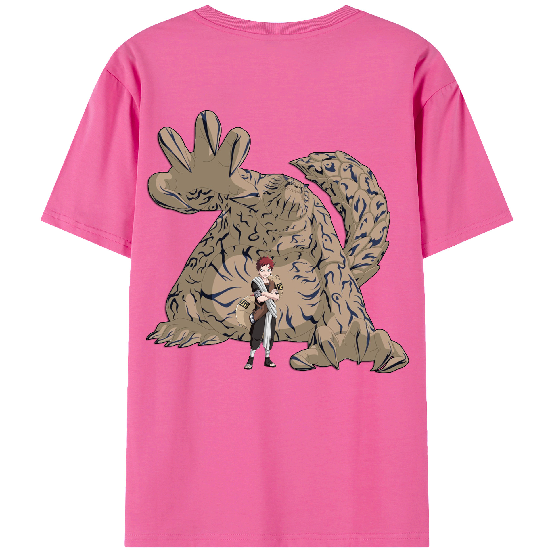 （画像用） NARUTO -ナルト- ガアラ Gaara レディース半袖Tシャツ(バックプリント)